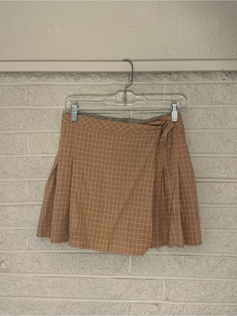 Promesa Tan Windowpane Skort Size M